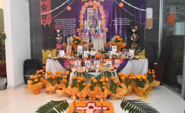 Congreso del Estado de Hidalgo celebra el Día de Muertos con concurso de altares