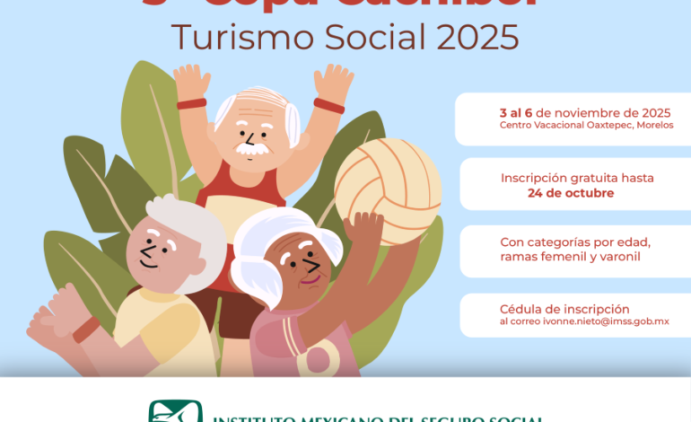 Convoca IMSS Hidalgo a participar en 5ª Copa Cachibol Turismo Social 2025