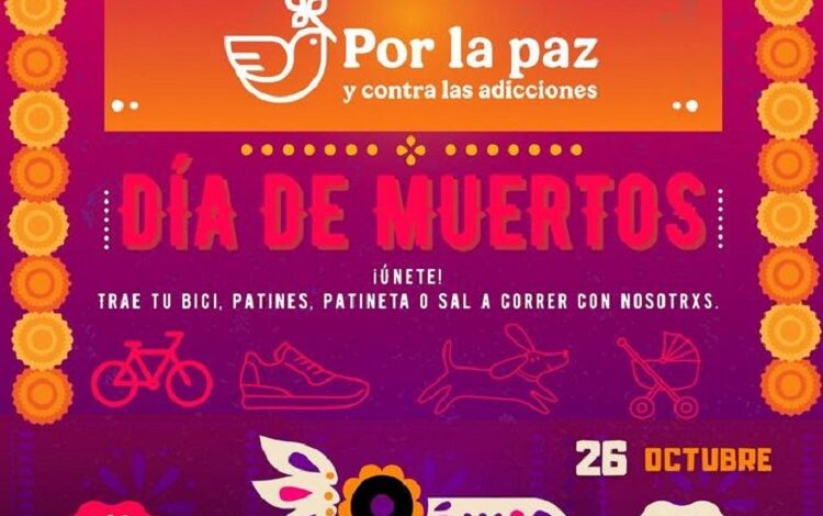 IMJUVE Convoca a Rodar y Correr Por la Paz y Contra Las Adicciones en Una Jornada Nacional Con Temática de Día de Muertos