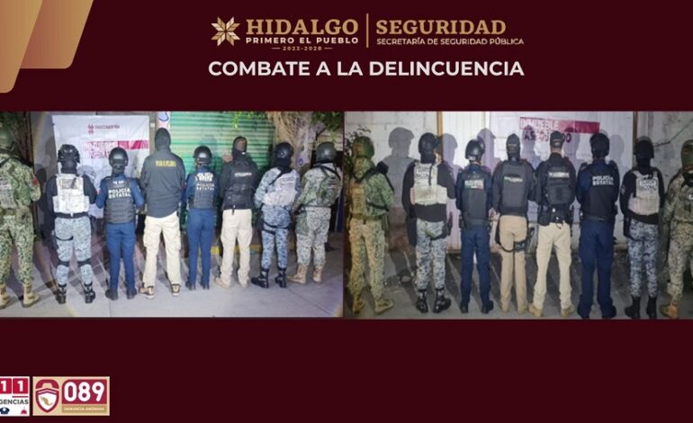 Tras Dos Cateos, SSPH Desactiva Dos Centros de Venta de Droga en Actopan